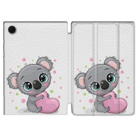Housse Smart Cover Pour Samsung Galaxy Tab A9 Animal Koala Cœur