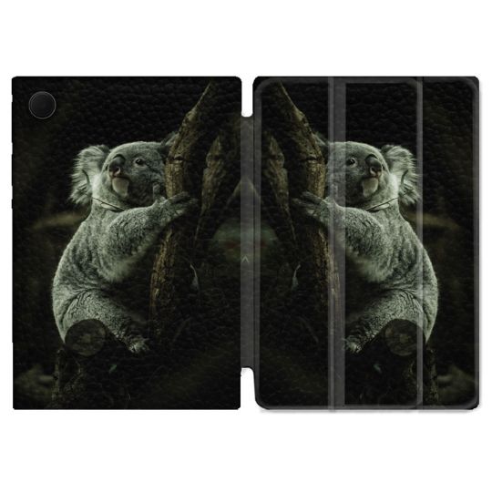Housse Smart Cover Pour Samsung Galaxy Tab A9 Animal Koala Noir