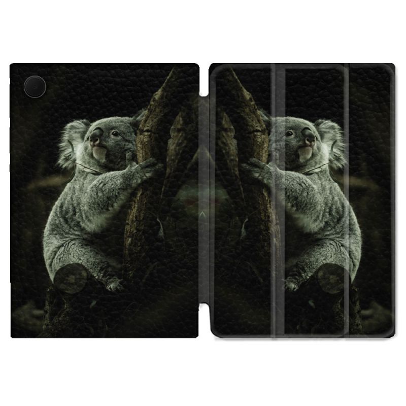 Housse Smart Cover Pour Samsung Galaxy Tab A9 Animal Koala Noir
