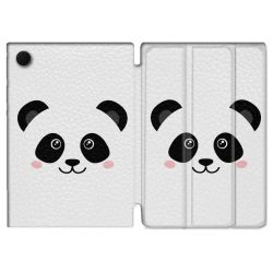 Housse Smart Cover Pour Samsung Galaxy Tab A9 Animal Panda Blanc