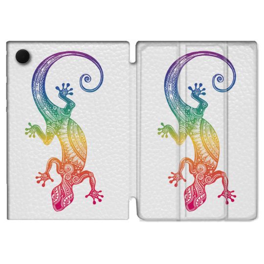 Housse Smart Cover Pour Samsung Galaxy Tab A9 Animal Salamandre Color