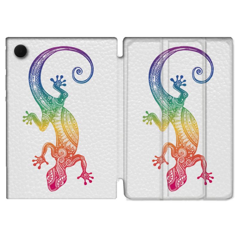 Housse Smart Cover Pour Samsung Galaxy Tab A9 Animal Salamandre Color