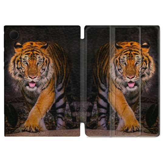 Housse Smart Cover Pour Samsung Galaxy Tab A9 Animal Tigre Jungle