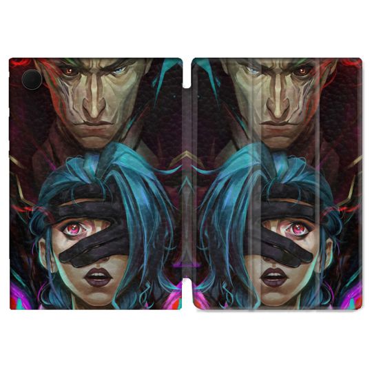 Housse Smart Cover Pour Samsung Galaxy Tab A9 Arcane Jynx Bleu