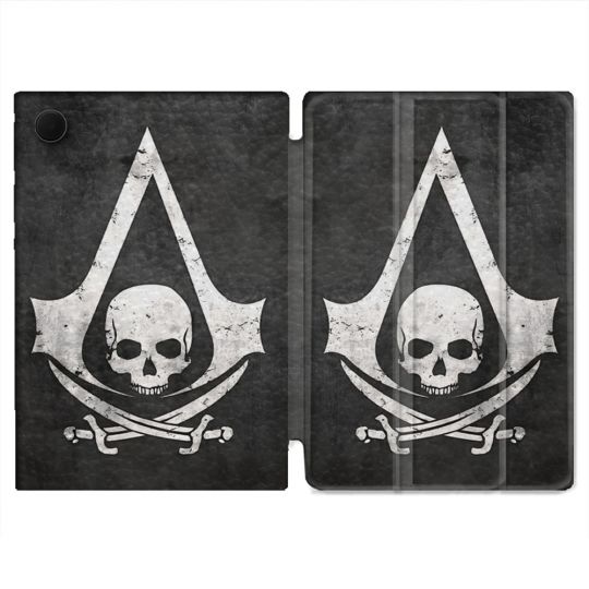 Housse Smart Cover Pour Samsung Galaxy Tab A9 Assassin Creed Tete Mort