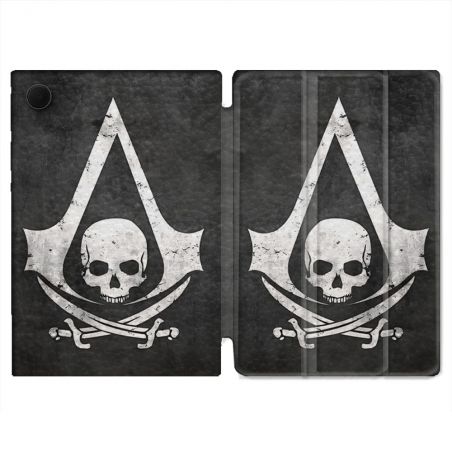 Housse Smart Cover Pour Samsung Galaxy Tab A9 Assassin Creed Tete Mort