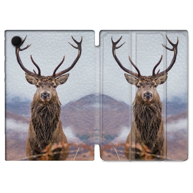 Housse Smart Cover Pour Samsung Galaxy Tab A9 Chasse Chevreuil Montagne