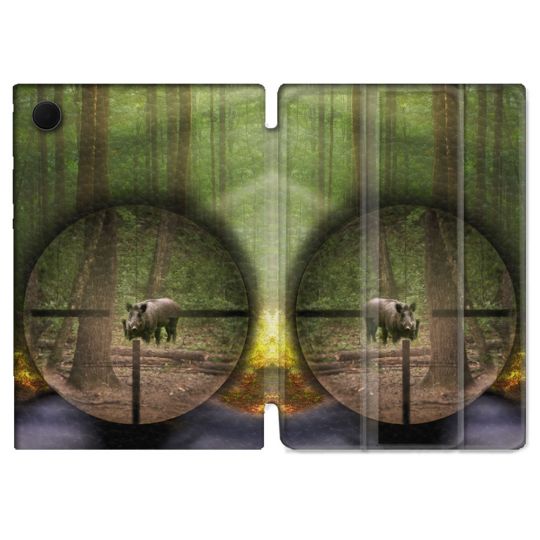 Housse Smart Cover Pour Samsung Galaxy Tab A9 Chasse Sanglier Viseur