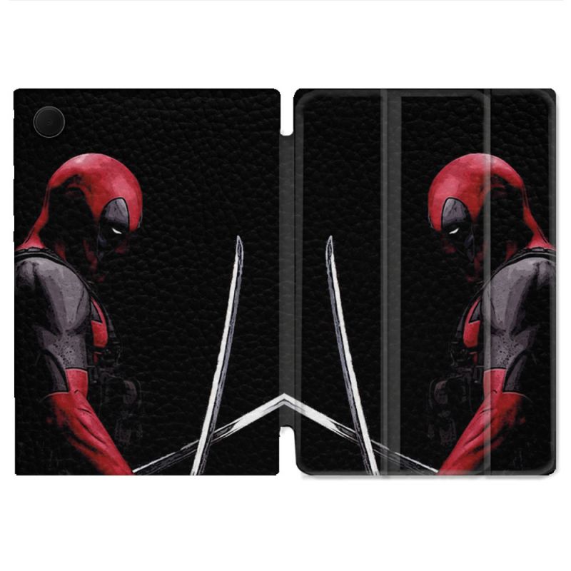 Housse Smart Cover Pour Samsung Galaxy Tab A9 Deadpool Epee