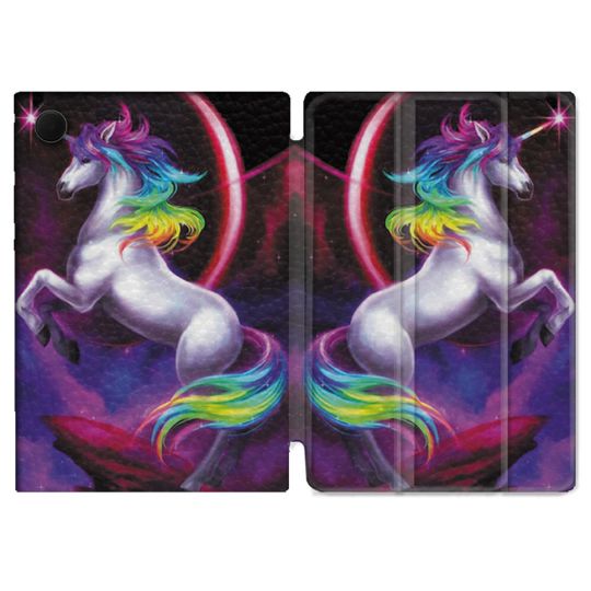 Housse Smart Cover Pour Samsung Galaxy Tab A9 Fantastique Licorne Arc en ciel