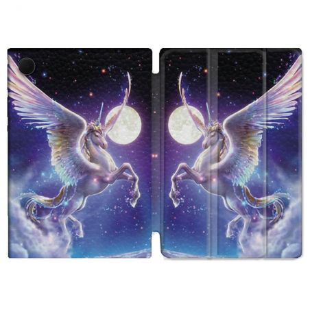 Housse Smart Cover Pour Samsung Galaxy Tab A9 Fantastique Licorne Céleste
