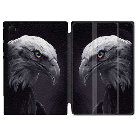 Housse Smart Cover Pour Samsung Galaxy Tab A9 Plus Animal Aigle Royal Noir
