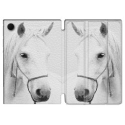 Housse Smart Cover Pour Samsung Galaxy Tab A9 Plus Animal Cheval Cristal