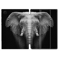 Housse Smart Cover Pour Samsung Galaxy Tab A9 Plus Animal Elephant Noir