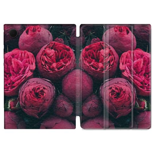 Housse Smart Cover Pour Samsung Galaxy Tab A9 Fleur Pivoine