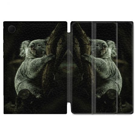 Housse Smart Cover Pour Samsung Galaxy Tab A9 Plus Animal Koala Noir