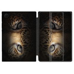 Housse Smart Cover Pour Samsung Galaxy Tab A9 Plus Animal Leopard Yeux