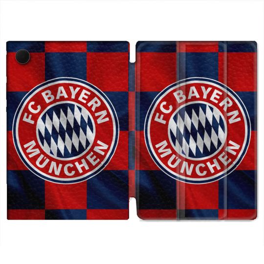 Housse Smart Cover Pour Samsung Galaxy Tab A9 Foot Bayern Munich Carreaux