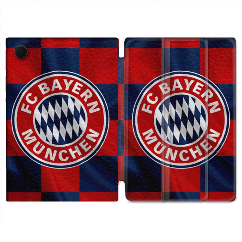 Housse Smart Cover Pour Samsung Galaxy Tab A9 Foot Bayern Munich Carreaux