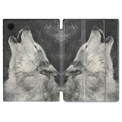 Housse Smart Cover Pour Samsung Galaxy Tab A9 Plus Animal Loup Hurlement