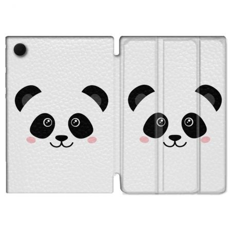 Housse Smart Cover Pour Samsung Galaxy Tab A9 Plus Animal Panda Blanc