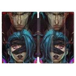 Housse Smart Cover Pour Samsung Galaxy Tab A9 Plus Arcane Jynx Bleu