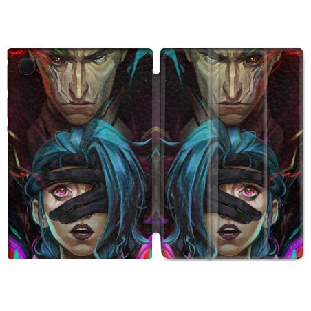 Housse Smart Cover Pour Samsung Galaxy Tab A9 Plus Arcane Jynx Bleu