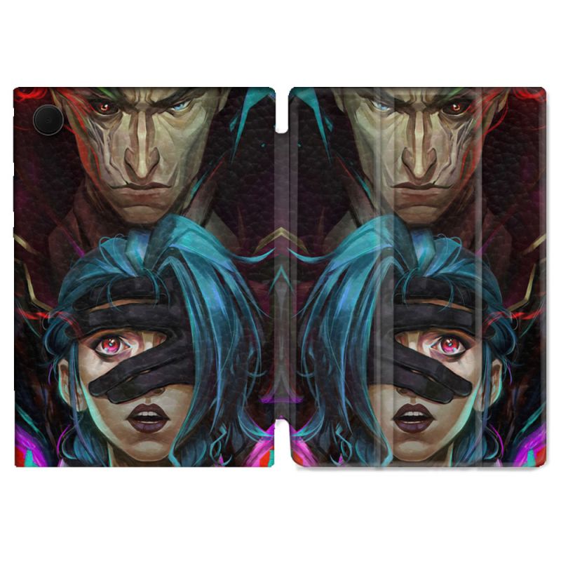 Housse Smart Cover Pour Samsung Galaxy Tab A9 Plus Arcane Jynx Bleu