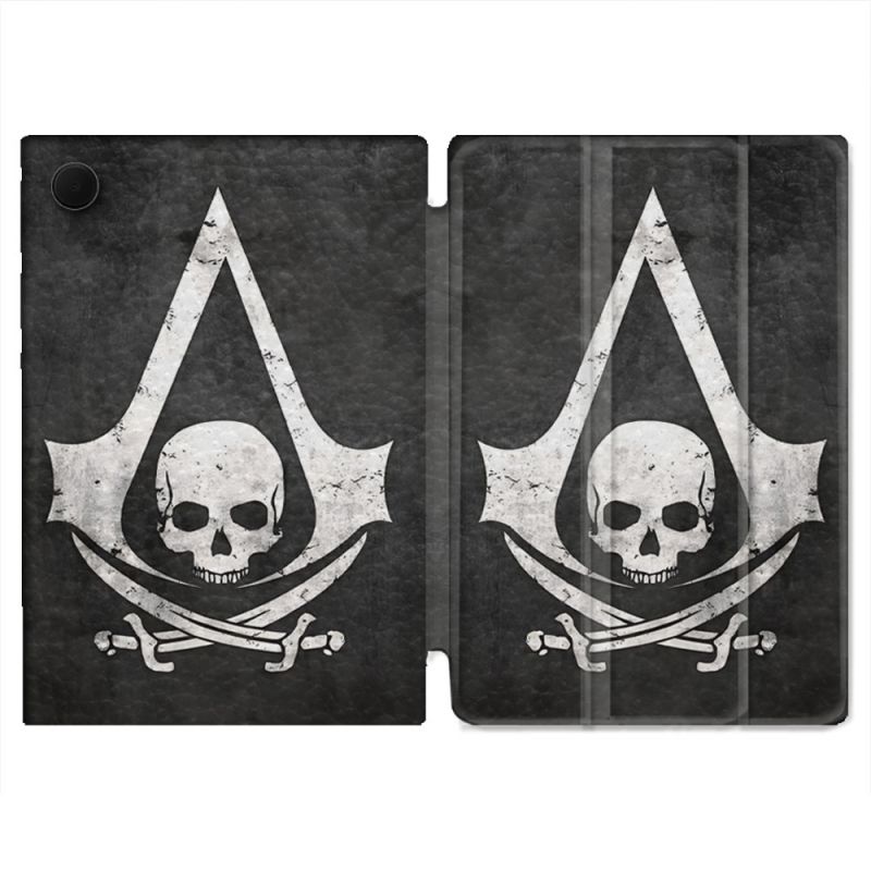 Housse Smart Cover Pour Samsung Galaxy Tab A9 Plus Assassin Creed Tete Mort