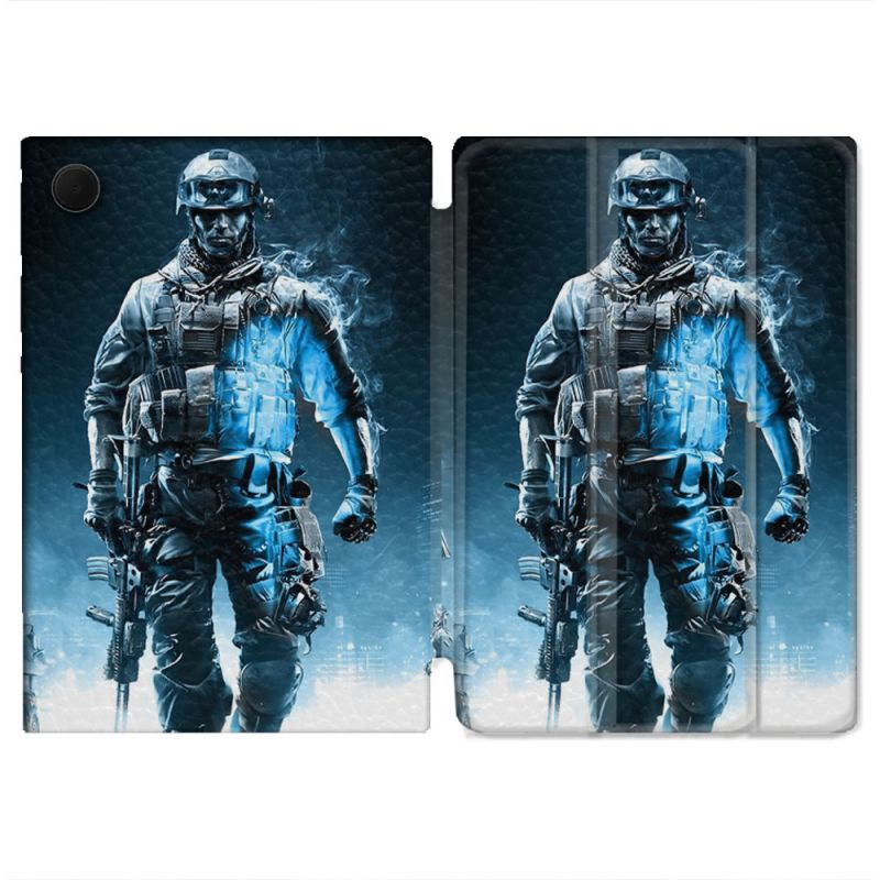 Housse Smart Cover Pour Samsung Galaxy Tab A9 Plus Call Of Duty Guerrier