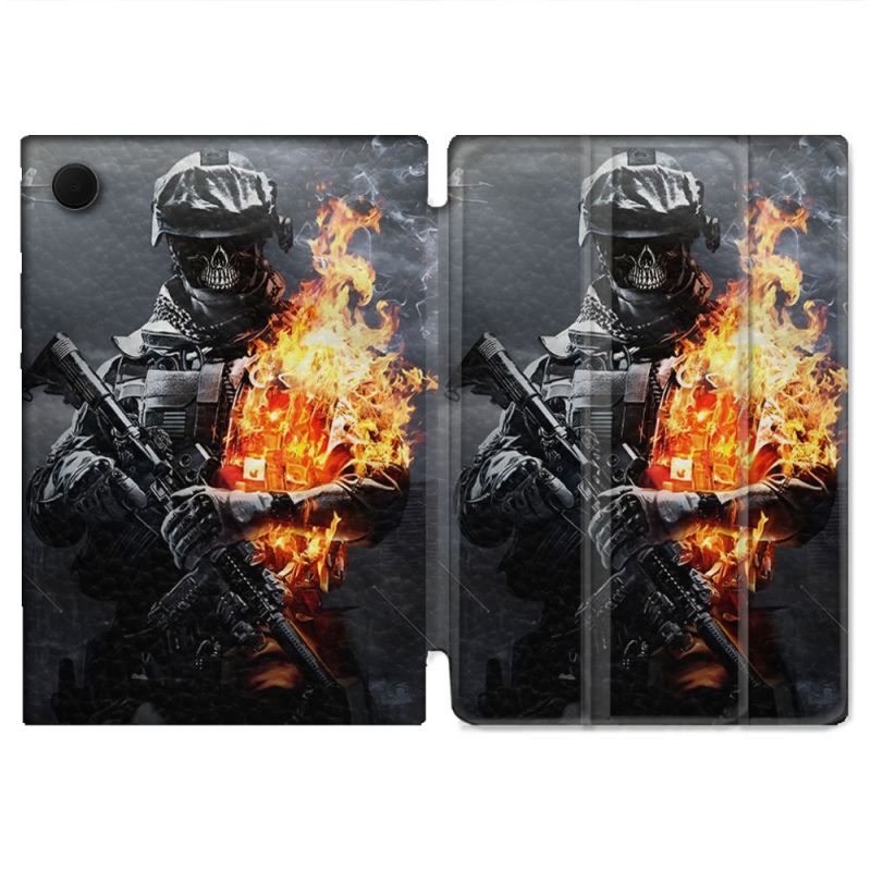 Housse Smart Cover Pour Samsung Galaxy Tab A9 Plus Call Of Duty Squelette