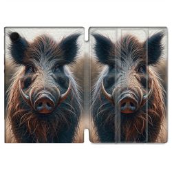 Housse Smart Cover Pour Samsung Galaxy Tab A9 Plus Chasse Sanglier Attaque