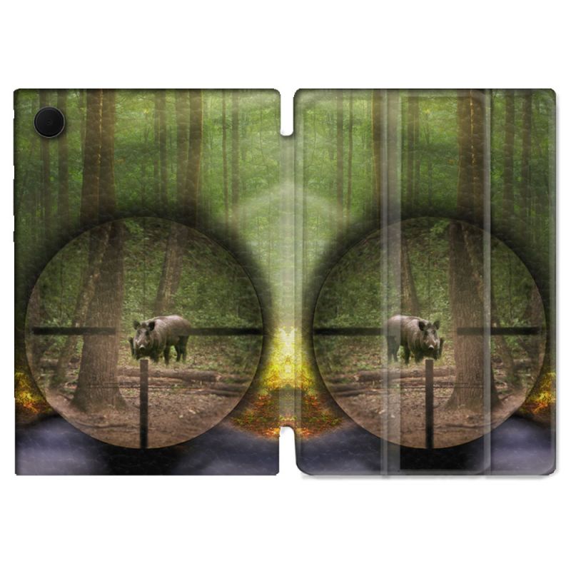 Housse Smart Cover Pour Samsung Galaxy Tab A9 Plus Chasse Sanglier Viseur
