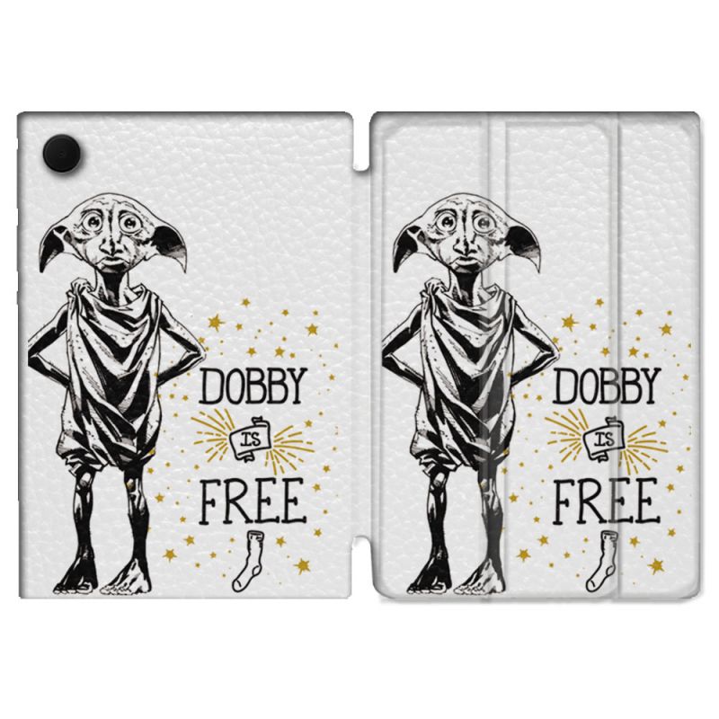 Housse Smart Cover Pour Samsung Galaxy Tab A9 Harry Potter Dobby Free Blanc
