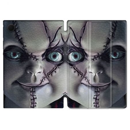 Housse Smart Cover Pour Samsung Galaxy Tab A9 Horreur Chucky Cicatrice
