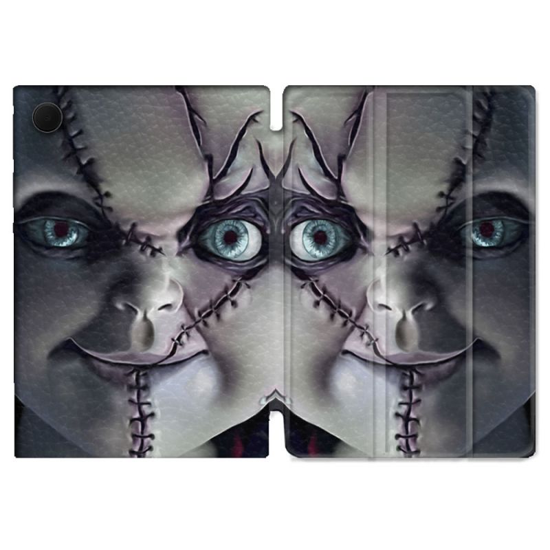 Housse Smart Cover Pour Samsung Galaxy Tab A9 Horreur Chucky Cicatrice