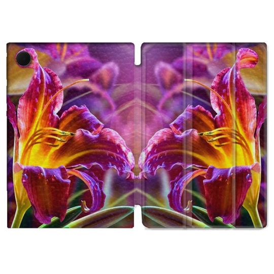 Housse Smart Cover Pour Samsung Galaxy Tab A9 Plus Fleur Lys Color