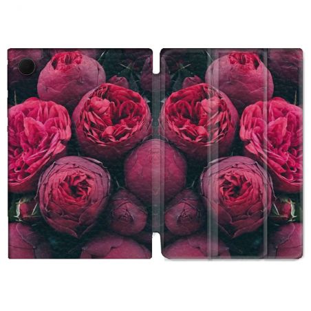 Housse Smart Cover Pour Samsung Galaxy Tab A9 Plus Fleur Pivoine