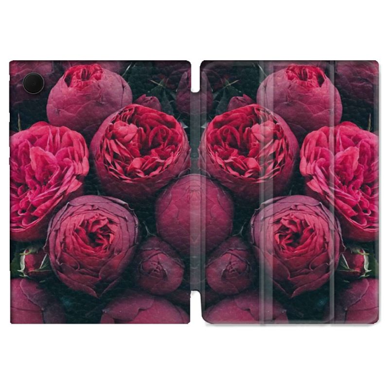 Housse Smart Cover Pour Samsung Galaxy Tab A9 Plus Fleur Pivoine