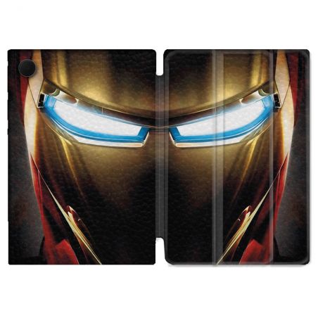 Housse Smart Cover Pour Samsung Galaxy Tab A9 Iron Man Casque