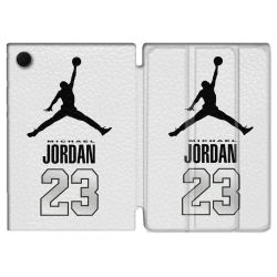 Housse Smart Cover Pour Samsung Galaxy Tab A9 Jordan 23 Blanc