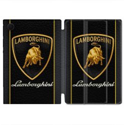 Housse Smart Cover Pour Samsung Galaxy Tab A9 Lamborghini Carbone