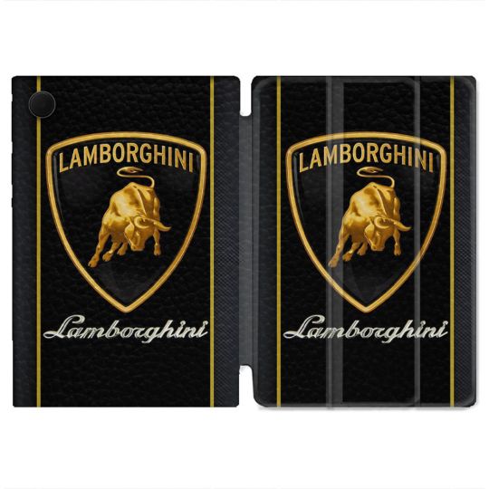 Housse Smart Cover Pour Samsung Galaxy Tab A9 Lamborghini Carbone