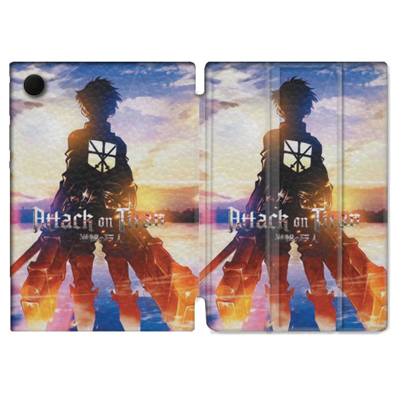 Housse Smart Cover Pour Samsung Galaxy Tab A9 Manga Attaque Titans Soleil