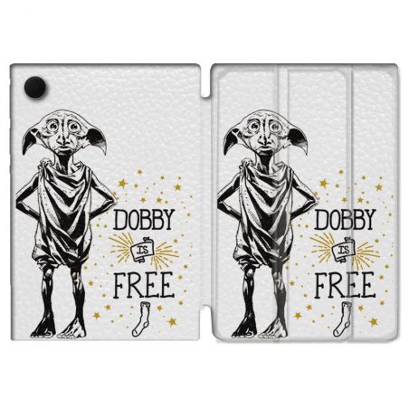 Housse Smart Cover Pour Samsung Galaxy Tab A9 Plus Harry Potter Dobby Free Blanc