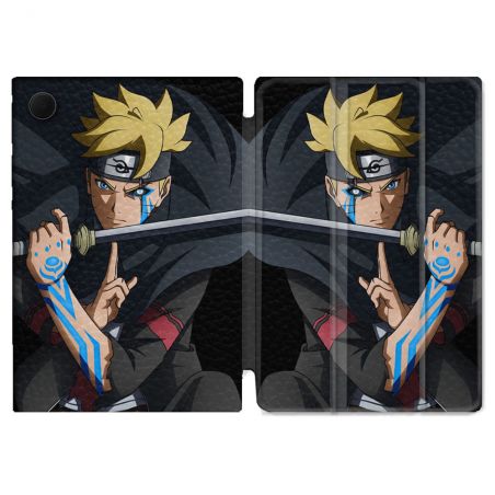 Housse Smart Cover Pour Samsung Galaxy Tab A9 Manga Boruto Tatouage
