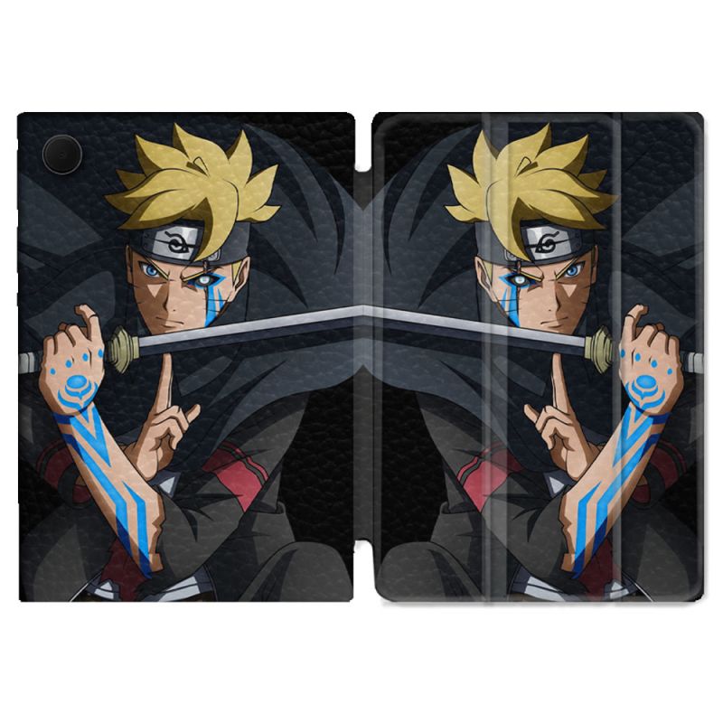 Housse Smart Cover Pour Samsung Galaxy Tab A9 Manga Boruto Tatouage