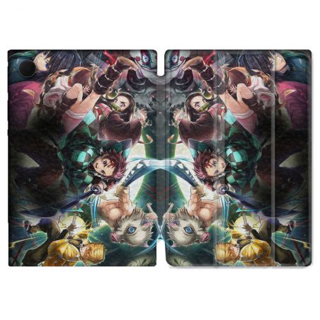 Housse Smart Cover Pour Samsung Galaxy Tab A9 Manga Demon Slayer Groupe