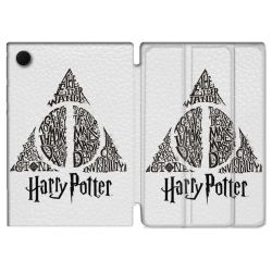 Housse Smart Cover Pour Samsung Galaxy Tab A9 Plus Harry Potter Hollows triangle Blanc