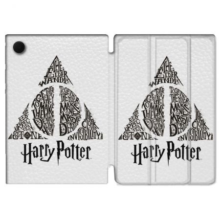 Housse Smart Cover Pour Samsung Galaxy Tab A9 Plus Harry Potter Hollows triangle Blanc